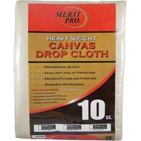 Merit Pro 2055 9 x 12 ft. Heavy Weight Canvas Drop Cloth - 10 oz. 652270020560